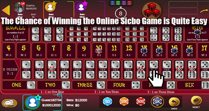 The Chance of Winning the Online Sicbo Game is Quite Easy